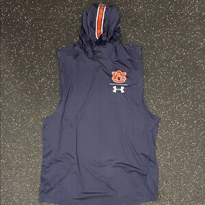 Under Armour Auburn Navy and Red Sleeveless Hoodie
